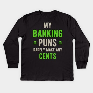 Funny Banker Banking Gifts Kids Long Sleeve T-Shirt